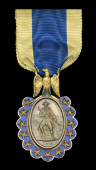United States of America, Sons of the Revolution in the State of New York, Member’s Badge, 3rd type, by Bailey,...