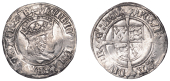 Henry VII (1485-1509), Profile issue, Groat, regular type, mm. pheon, triple band to crown, reads agl z fr, double...