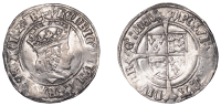 Henry VII (1485-1509), Profile issue, Groat, regular type, mm. pheon, triple band to crown, reads agl z fr, double...