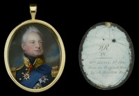 William IV, oval portrait miniature of the King in Admiral’s uniform wearing the sash and star of the Order of the...