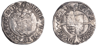 Henry VIII (1509-1547), First coinage, Groat, mm. pheon, reads agl z fr, double saltire stops after posvi, dev’...