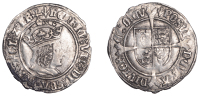 Henry VII (1485-1509), Profile issue, Groat, regular type, mm. pheon, triple band to crown, reads agl z fr, double...