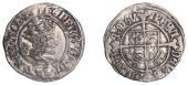 Henry VII (1485-1509), Profile issue, Halfgroat, York (Abp Bainbridge), mm. martlet, keys below shield, reads agl z...