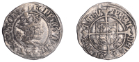 Henry VII (1485-1509), Profile issue, Halfgroat, York (Abp Bainbridge), mm. martlet, keys below shield, reads agl z...