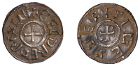 Coins from the Richmondshire Hoard, KENT, Baldred (823-5), Penny, Canterbury, Sigestef, +beldred rex cant around...