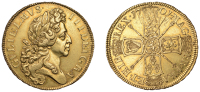 William III (1694-1702), Five Guineas, 1701, ‘fine work’, second bust, edge decimo tertio (MCE 172; S 3456)....