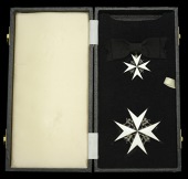 The Order of St. John of Jerusalem, Dame of Grace set of insignia, comprising lady’s shoulder badge, silver and...