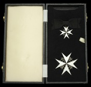 The Order of St. John of Jerusalem, Dame of Grace set of insignia, comprising lady’s shoulder badge, silver and...