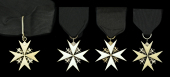 The Order of St. John of Jerusalem (2), Commander’s (Brother’s) neck badge, silvered and enamel, with heraldic...