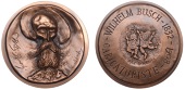 GERMANY/FRANCE, Wilhelm Busch, 1978 [struck 1979], a bronze medal by R.W.F. Searle for the Club français de la...