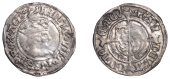 Henry VII (1485-1509), Profile issue, Halfgroat, York, Abp Bainbridge, mm. martlet, keys below shield, reads henric,...