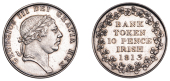 George III (1760-1820), Bank of Ireland coinage, Proof Ten Pence, 1813, type II, edge plain, 3.58g/12h (DF 625; S...