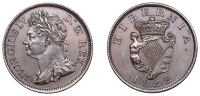 George IV (1820-1830), Halfpenny, 1822 (S 6624). Prettily toned with a red patina, about extremely fine	 £100-£120