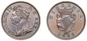 George IV (1820-1830), Halfpenny, 1823 (S 6624). Prettily toned, about extremely fine	 £70-£90