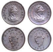 Group Lots, George III, Farthings (2), both 1806 (S 6622). Both toned, good very fine to extremely fine	 £50-£70