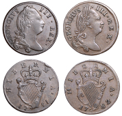 Group Lots, George III, Halfpennies (2), 1781, 1782 (DF 587, 588; S 6614) [2]. Very fine or better	 £40-£50