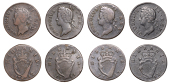 Group Lots, George II, Halfpence (4), 1737, 1741, 1742 (2) (S 6605-6) [4]. Fair to good fine	 £70-£90