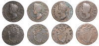 Group Lots, George II, Halfpence (4), 1743, 1747, 1749 (2) (S 6606) [4]. Fair to good fine	 £70-£90