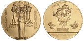 FRANCE, Exposition International des Arts et Techniques, Paris, 1937, an Art Déco bronze award medal by P.-M....
