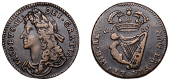 James II (1685-1691), Regular coinage, Halfpenny, 1685 (DF 361; S 6576). Very fine	 £100-£120