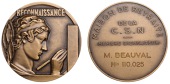 FRANCE, Reconnaissance, c. 1935, an Art Déco bronze Membre Bienfaiteur [Benefactor Member] award medal by M....