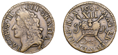 James II (1685-1691), Gunmoney coinage, Shilling, 1689 Dec:, 5.34g/12h (Withers Nov2/Dec30; S 3581K). Some obverse...