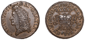 James II (1685-1691), Gunmoney coinage, Halfcrown, 1690 May, large g in mag, 8.84g/12h (Withers 21/22; S 6580B)....