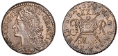 James II (1685-1691), Gunmoney coinage, Halfcrown, 1690 May:, 16.66g/6h (Withers 16/4; S 6579O). A pleasing example...
