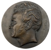 FRANCE, Antoine Becquerel, 1836, a uniface cast bronze maquette by P.-J. David d’Angers [Eck et Durand], bust left...