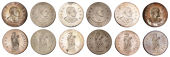 Eire (1937-    ), Ten Shillings (6), all 1966, Proof (4), currency (2), 50th Anniversary of the Easter Rising (KM...