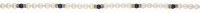 A cultured pearl and gem-set necklace, the cultured pearls spaced by lapis lazuli beads between diamond-set...