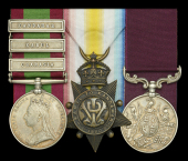 Three: Paymaster Sergeant J. Cameron, Gordon Highlanders

Afghanistan 1878-80, 3 clasps, Charasia, Kabul, Kandahar...