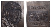 ENGLAND, Centenary of the Birth of T.E. Lawrence, 1988, a cast bronze openwork plaque in the form of a book by...