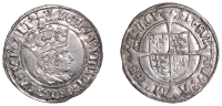 Henry VIII (1509-1547), First coinage, Groat, mm. castle (with pellet to left on obv.), reads agl z fr, double...