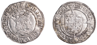 Henry VIII (1509-1547), First coinage, Groat, mm. portcullis crowned (over cursive T and with chains on obv.), reads...