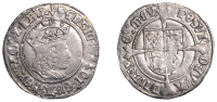 Henry VII (1485-1509), Profile issue, Groat, regular type, mm. pheon, triple band to crown, reads agl z fr, double...