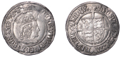 Henry VIII (1509-1547), First coinage, Groat, mm. castle, reads agl z f’, double saltire stops after dev’ and...