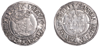 Henry VIII (1509-1547), First coinage, Groat, mm. castle (with pellet to left on obv.), reads agl z f, double...