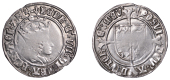 Henry VII (1485-1509), Profile issue, Groat, regular type, mm. pheon, triple band to crown, reads agl z f, double...