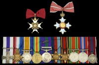A post-War C.B., Second War C.B.E., Great War ‘Egyptian theatre’ M.C. group of twelve awarded to Brigadier F. C....