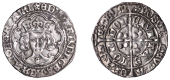 Edward IV (Second reign, 1471-1483), Groat, London, class XXI, mm. heraldic cinquefoil, rose on breast, large fleurs...