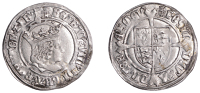Henry VIII (1509-1547), First coinage, Groat, mm. castle, reads agl z fr, double saltire stops after dev’ and...