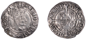 Henry VII (1485-1509), Profile issue, Halfgroat, York, Abp Bainbridge, mm. martlet, keys below shield, reads henric,...
