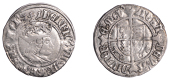 Henry VII (1485-1509), Profile issue, Halfgroat, York, Abp Bainbridge, mm. martlet, keys below shield, reads henric,...
