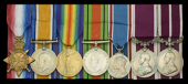 Seven: Staff Quartermaster Sergeant J. W. Simpson, Royal Army Pay Corps, who was twice Mentioned in Despatches and...