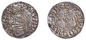 Edward the Confessor (1042-1066), Penny, Pointed Helmet type [BMC VII; BEH F], struck at Southwark by Osmund, draped...