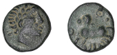 British Iron Age, CATUVELLAUNI, Tasciovanus (c. 25 BC - AD 10), bronze Unit, Vir type, laureate male head right,...