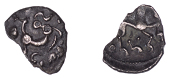 British Iron Age, NORTH EAST THAMES, Uninscribed issues, silver Half Unit, Double Horse type, small horse left,...