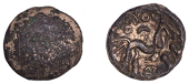 British Iron Age, DOBUNNI, Comux (c. AD 1-15), plated contemporary imitation of a gold Stater, Comux Tree type,...