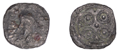 Early Anglo-Saxon Period, Sceatta, Secondary Series L, c. 710-60, draped bust left, trace of legend around, rev....